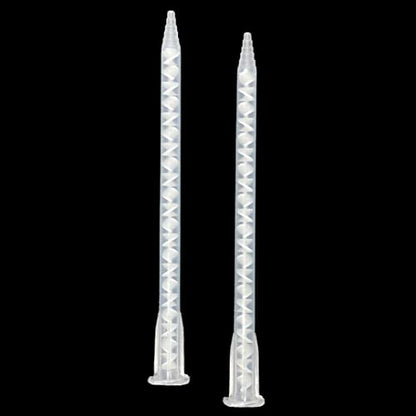 CosmoMix Helical Static Mixer Nozzle Tube Tip, Bayonet Connection, 6 Inches, 21 Elements, 10 Pieces Epoxy Mixing Nozzle Tip, For AB Glue Acrylic Adhensive Gun Mixer(RCS07-21S)