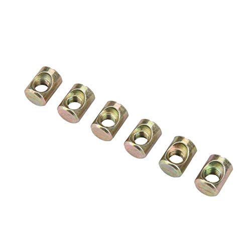 Furniture Nut,30pcs M6 Furniture Nut Dowel Cabinet Connectors Embedded Nuts Fasteners
