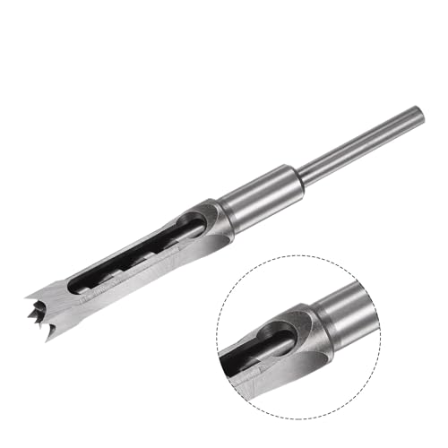 uxcell Square Hole Drill Bit, 5/8" High-Carbon Steel Hollow Chisel Mortise Power Tool for Woodworking - size: 5/8"