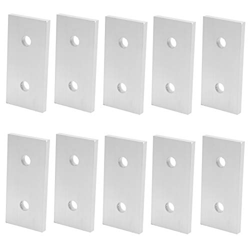 10Pcs Joining Plate Aluminum Flat Connecting Reinforcement Vertical Connection Tool Flat Straight Corner Brace Plates(4040)