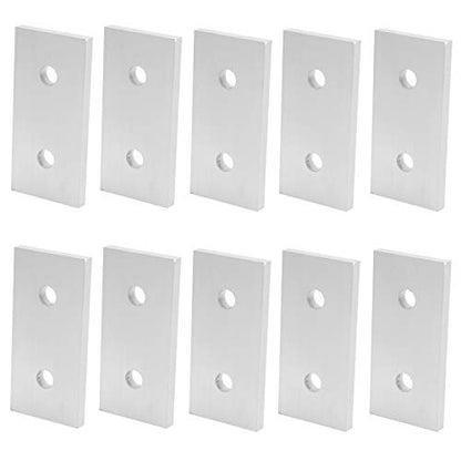 10Pcs Joining Plate Aluminum Flat Connecting Reinforcement Vertical Connection Tool Flat Straight Corner Brace Plates(4040)