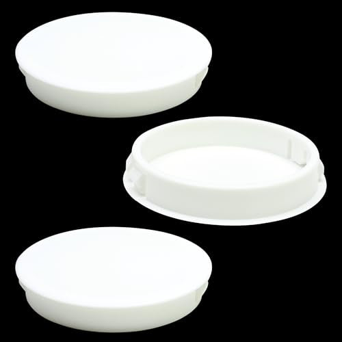 EASYEAH 3PCS 2-3/8"(60mm) White Plastic Hole Plugs, Screw Hole Plugs - size: 2-3/8"/60mm