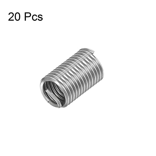 HARFINGTON 20pcs Wire Thread Inserts M6 x 1 3D 304 Stainless Steel Helical Coiled Wire Threaded Sleeve - size: M6 x 1