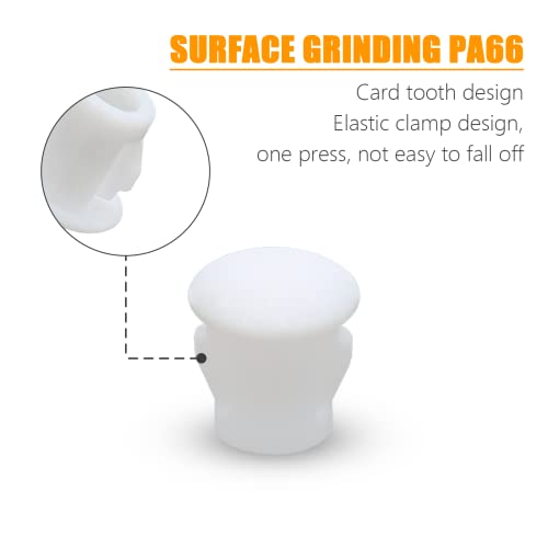 Hole Plugs Plastic, 5mm/3/16, White, 30PCS - color: White, size: 5mm (0.19")