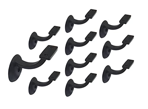 QCAA Heavy Duty Zinc Die Cast Handrail Bracket, Powder Coated Oil-Rubbed Bronze, 10 Pack, Made in Taiwan - color: Coated Oil-Rubbed Bronze, size: 10 Pack