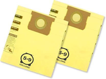 Shop-Vac 9067133 High Efficiency Disposable Vacuum Filter Bags (2-Pack)