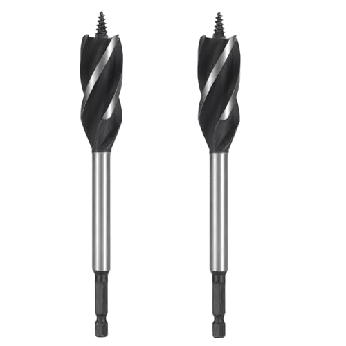 7/8 x 6in Wood Auger Drill Bit, 2 Pack