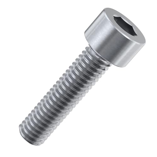 Accu - M5 x 25mm Full Thread Cap Head Screws (DIN 912) - Stainless Steel (A2) (Pack of 20) - color: Stainless Steel (A2), size: M5 x 25mm
