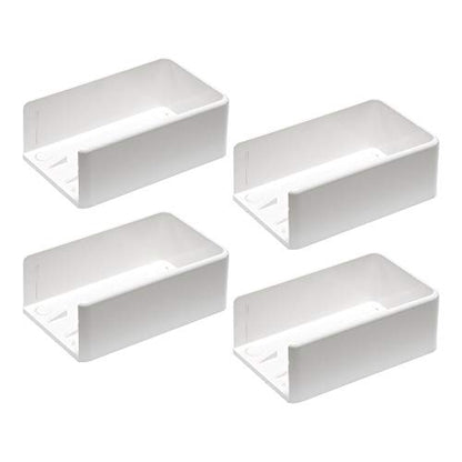 Rail Mount 2" x 3.5" White 4 Piece Kit