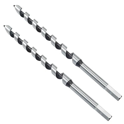 Wood Auger Drill Bit 5/8" x 11.7" with 1/2" Hex Shank, 2Pcs - size: 5/8" x 11.7"