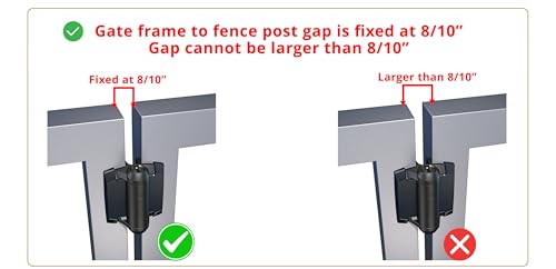 D&D TCHD1L2S3BTS TruClose Heavy Duty Gate Hinge Gates, Black, 2 pcs