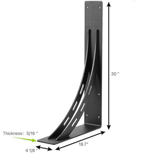 30 inch x 18.8 inch Heavy Duty Shelf Brackets , Metal Mantel Brackets (Set of 2) Fireplace Mantel Brackets - Countertop Support , Max Load 1100 Lbs (30 ’‘ x 18.8 ’‘) - size: 30 inch x 18.8 inch