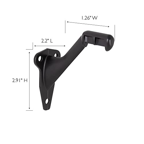 Design House Standard Handrail Bracket, Matte Black - color: Matte Black, size: Standard
