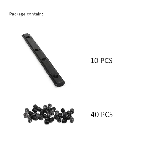10Pcs 1010 Aluminum Extrusion Hardware Accessories Straight Bracket - style: 10 set straight bracket with m5