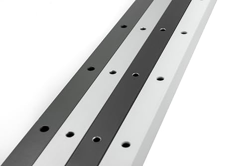 3/4 Inch Square Silver Aluminum Pre-Drilled Pickets with Mounting Brackets for 1/8" Level Cable Railings (42" High with 13 Holes at 3-1/8" On-Center) - color: Silver