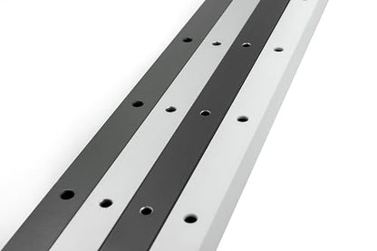 3/4 Inch Square Silver Aluminum Pre-Drilled Pickets with Mounting Brackets for 1/8" Level Cable Railings (42" High with 13 Holes at 3-1/8" On-Center) - color: Silver