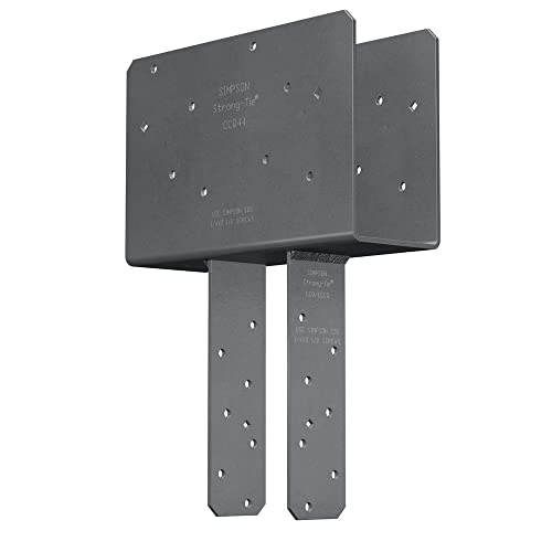 Simpson Strong-Tie CCQ44SDS2.5 CCQ Quick-Install Column Cap - for 4X Beam & 4X Post, Hot-Dipped Galvanized, Increased Uplift Loads, Includes Strong-Drive SDS Screws