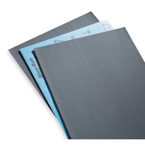 Norton Waterproof Sandpaper, Tufbak 9X11 Sanding Sheet, 600 Grit for Fine Finishing, Fine Sand Paper for Wood, Stainless Steel and Glass, Pack of 50