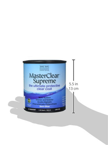 Modern Masters MasterClear Supreme Semi-Gloss Clear Water-Based Protective Coating 1 qt