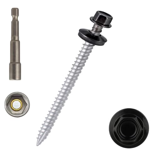 150Pcs Metal Roofing Screws #10x2-1/2 Waterproof Screws for Roof Repair - size: #10x2-1/2"