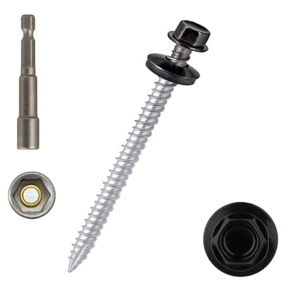 150Pcs Metal Roofing Screws #10x2-1/2 Waterproof Screws for Roof Repair - size: #10x2-1/2"