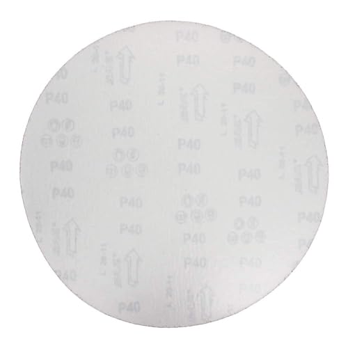 Auniwaig 12" PSA Sanding Disc 40 Grit Self Stick Adhesive Sanding Paper - size: 40 Grit
