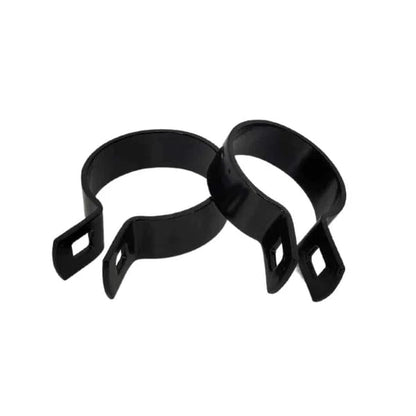 Ozark Fence & Supply - Black Chain Link Brace Band, Durable Steel Chain Link Fence Hardware, Rust-Resistant, Easy Install, Includes Required Bolt (2-7/8", 7) - size: 2 Inch - 7/8 Inch