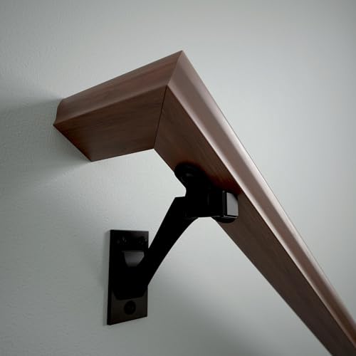 Franklin Brass Classic Edge 3 in. (76 mm) Handrail Bracket in Matte Black (4-Pack), B47253D-FB-C - color: Matte Black