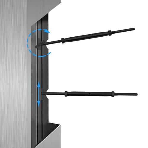 Helffer Black Cable Railing Hardware Kit, 10 Pairs - color: Black