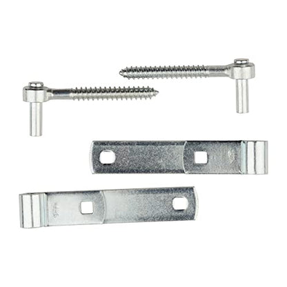 National Hardware Screw Hooks and Strap Hinges, 6", 2-Pack, Zinc Plated - size: 6 Inch