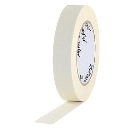 ProTapes Pro Drafting Flatback Paper Masking Tape specially formulated with a low tack adhesive system designed for the drafting and stationary trades, 60 yds Length x 3/4" Width (Pack of 1) - size: 3/4" Width