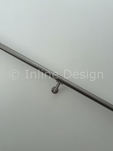 Inline Design Handrail Bracket, Stainless Steel 316, Luminous Quasar, Matte Black Powder Coat - color: Matte Black Powder Coat