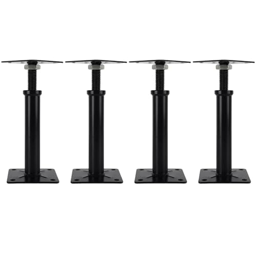 Adjustable House Floor Jacks for Leveling, Floor Support Stands Post Pole, Total 6173 lb Max Height Capacity, 7-3/4 in -12 in Height Range(4 Pack)