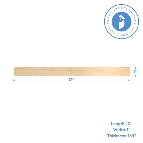 12 Inch Paint Sticks, Box of 25 Hardwood Paint Stirrers, Wood Mixing Paddles for Epoxy or Resin, Garden or Library Markers by Woodpeckers - size: 12 inch