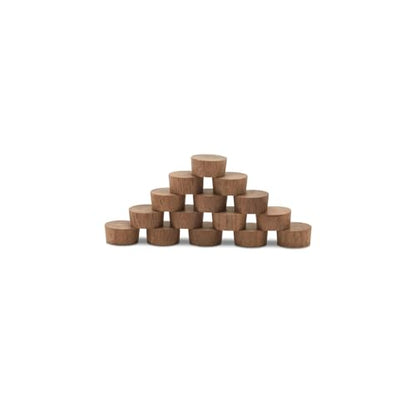 Wood Plugs for Furniture, 1/2 inch Walnut Wood Flat-Head Plug, Wooden Plug for Screw Holes - Pack of 100 by Woodpeckers - size: 1/2 Inch