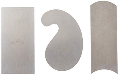 Crown 376 2-1/2 x 5 Cabinet Scraper (Gooseneck, Rectangular & Curved) - Set of 3
