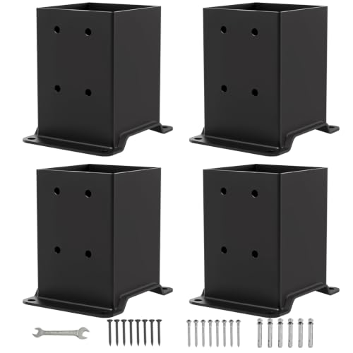 4 Pcs 4"x 4" Post Base Fit (Inner Size 3.6x3.6) Post Lumber