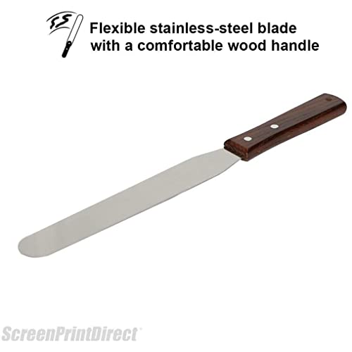 Ecotex® Stainless Steel Screen Printing Spatula 12" - Plastisol Ink Knife - size: 2 Pack