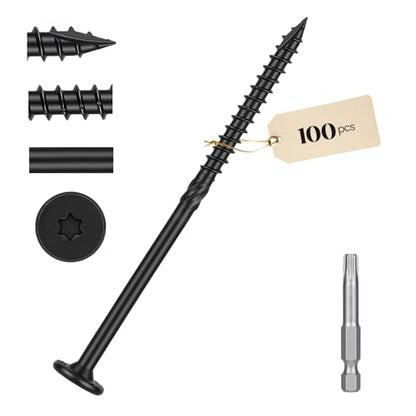 Kryonix Deck Screws, Timber Screws #14 x 4-1/2 Inch 100-PCS - size: #14 x 4-1/2"
