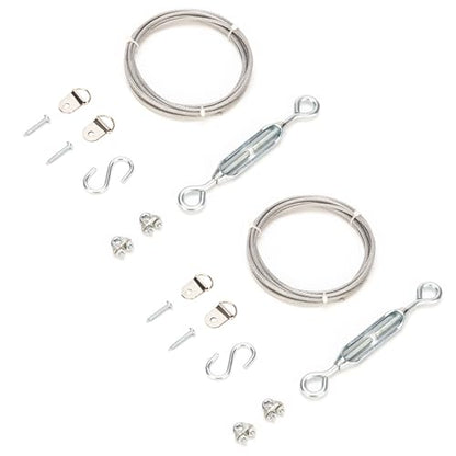Anti Sag Gate Support Cable Frame Kit for Wooden Fence, White, 2 Pack - color: Sliver