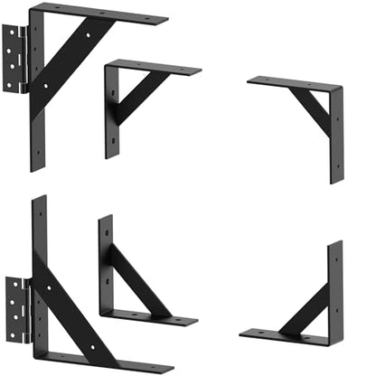 [Heavy Duty]Sdstone Anti Sag Gate Kit, Gate Corner Brace Bracket, Adjustable gate Hardware kit for Wooden Fence Gate,Driveway Gates,Corral Gates - size: 01