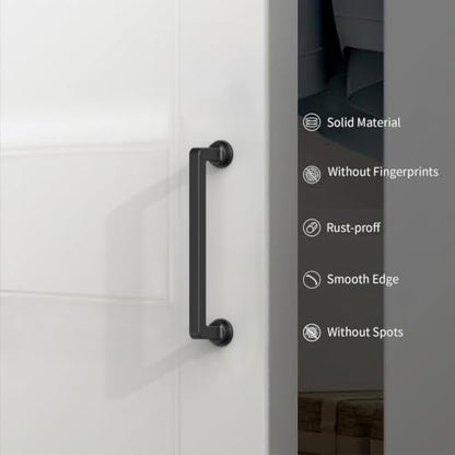 10 Pack 5 Inch(128mm) Matte Black Cabinet Pulls, Kitchen Hardware - color: Matte Black, size: 5" Hole Center
