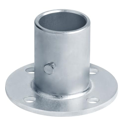 4 Pack 1-3/8" Chain Link Fence Post Floor Flange Round Base
