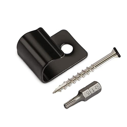 Start Clips, Hidden Deck Starter Clips for Composite Decking, Hidden Fasteners Starter Clips with Decking Screws, 36 Pack, Black