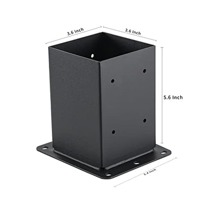 4"x 4" Post Base 2 Pcs|(Inner Size 3.6x3.6) Post Anchors| - size: 4"x 4", style: 2 Pcs