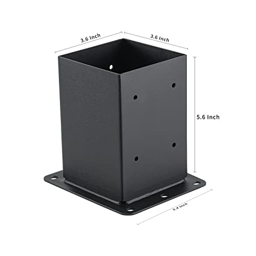 6 Pcs 4x4 Post Base|(Inner Size 3.6"x3.6") Post Anchors| - size: 4"x 4", style: 6 Pcs