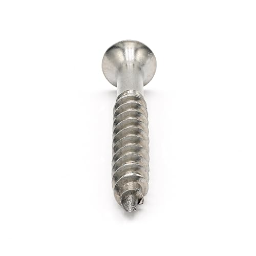 Stainless Steel Deck Screws, #6 x 2 inch, Square Drive, Type 17 Tip, 18-8 Grade, 100 Pack w/Bit Included