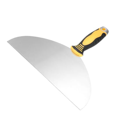 uxcell Putty Knife 10" High Carbon Steel Paint Scraper Flexible Drywall Repair Mud Knife for Removing Cement Wallpaper Mud Adhesive Taping with Metal Hammer End - size: 10"
