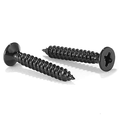 #4 x 3/4" Wood Screw 1000Pcs 18-8 (304) Stainless Steel Screws Flat Head Phillips Fast Self Tapping Drywall Screws Black Oxide by SG TZH - size: #4 x 3/4"-1000Pcs