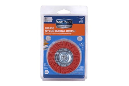 Century Drill & Tool 77431 Nylon Abrasive Radial Brush, 3", Coarse - size: 3" Coarse